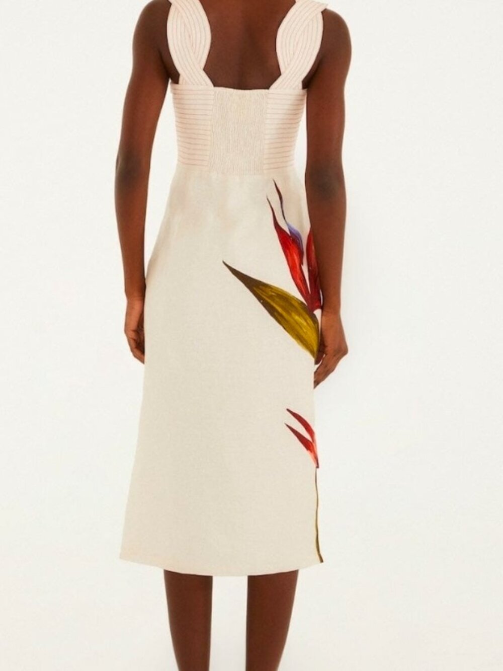 Farm Rio Sand Strelitzia Midi Dress - Picture 3 of 3